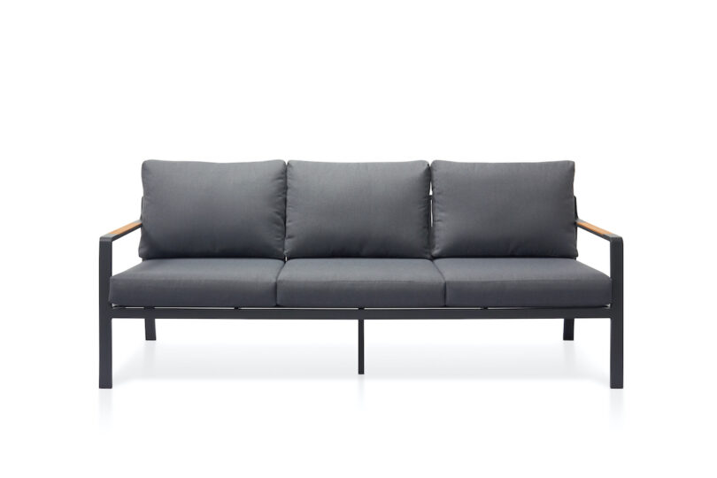 3er Sofa Salzkammergut mit Teak-Armlehnen – Bild 2